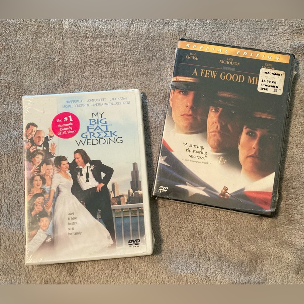 A Few Good Men Special Edition and My Big Fat Greek Wedding DVD Lot of 2